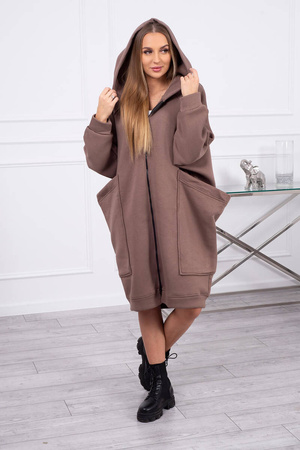 Bluza ocieplana oversize mocca