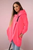 Bluza z krótkim suwakiem różowy neon