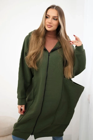 Bluza ocieplana oversize khaki