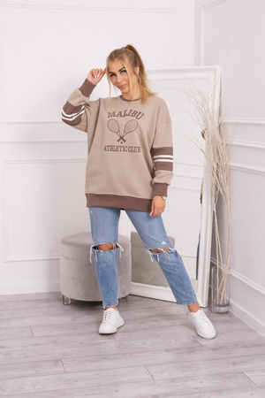 Bluza ocieplana Malibu ciemno beżowy+mocca